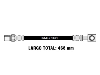 FLEXIBLE DE FRENOS CHEVROLET PICK UP A20/C20/D20 89/../BONANZA 93/.. TRASERO 475MM_