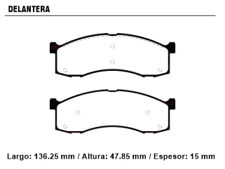 PASTILLAS DE FRENOS LIVIANOS CITROEN C3 1.0 - 1.2 2022/.. SIN SENSOR - DELANTERA_