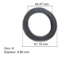 RETENES MOTOR LIVIANOS CHEVROLET CHEVY/400/C10 230-250 CIGUENAL DELANTERO 44.85X61.42X9.52 MM - MX-R - GIRO H_