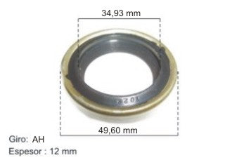 RETENES DIFERENCIAL Y CAJA LIVIANOS FORD F100/TAUNUS/SIERRA RETEN SALIDA CAJA 34.93X49.60X13.00 MM - MX-R - GIRO AH_