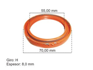 RETENES MOTOR LIVIANOS PEUGEOT BOXER / FIAT DUCATO / RENAULT MASTER / IVECO DAILY 2.5-2.8 ARBOL DE LEVAS 55X70X8 MM_