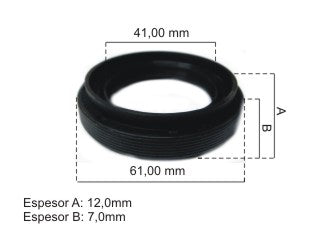 RETENES DIFERENCIAL Y CAJA LIVIANOS TOYOTA HILUX 05/.. RETEN SALIDA DE CAJA 41.00X61.00X7.00/12.00 MM_
