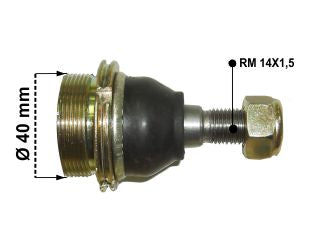 ROTULAS DE SUSPENSION PEUGEOT 405/406/605 / CITROEN XANTIA ROTULA SUPERIOR ROSCA DE FIJACION 40 MM - PIVOTE 16 MM - PACK X2