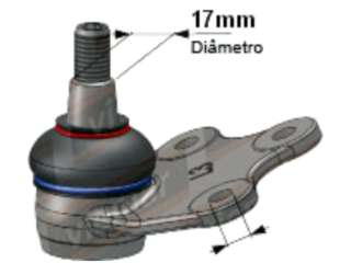 ROTULAS DE SUSPENSION FIAT STILO 03/11 DERECHA/IZQUIERDA PIVOTE 17 MM_