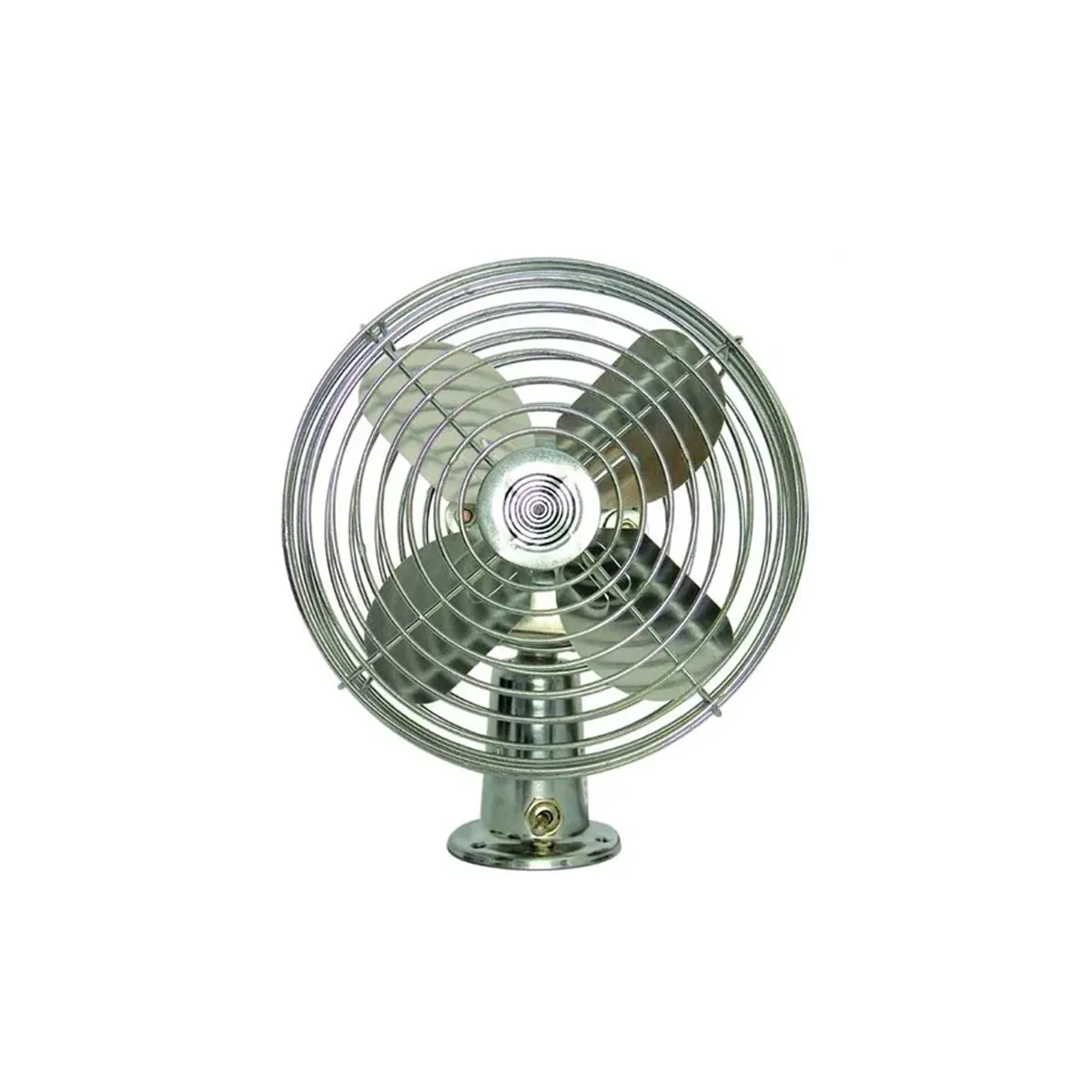 VENTILADOR METALICO 8" 12V UNIVERSAL REFORZADO PLATEADO