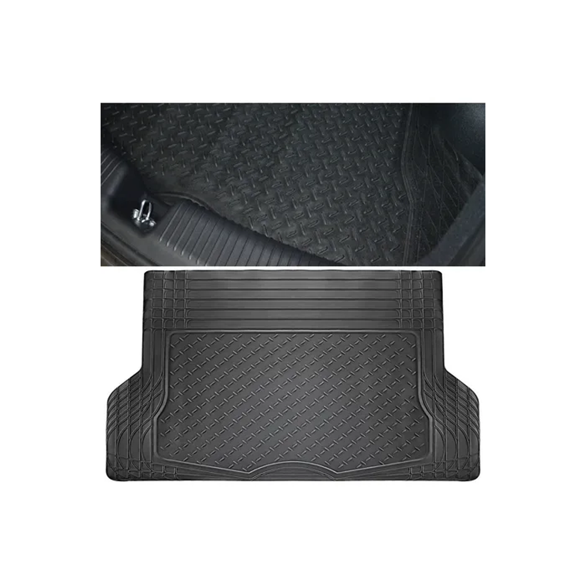 ALFOMBRA DE PVC PARA BAUL NEGRA 110CM X 140CM - TROQUELADA PARA RECORTAR Y ADAPTAR A TODOS LOS VEHICULOS