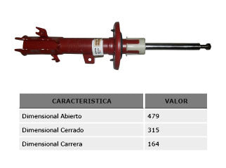 AMORTIGUADORES LIVIANOS FORD ECOSPORT KINETIC DESIGN 12/.. DELANTERO IZQUIERDO_