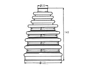 FUELLES DE TRANSMISION UNIVERSAL VEHICULOS LIVIANOS Y COMERCIALES PEQUENOS POR 1 UNIDAD FUELLE SEMIEJE LADO CAJA_