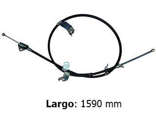 CABLES FRENO DE MANO LIVIANOS TOYOTA ETIOS 5 PUERTAS 12/.. FRENO TRASERO IZQUIERDO - LARGO 1590 MM_