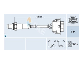 SONDAS LAMBDA CHEVROLET CRUZE/SONIC/TRACKER 1.8 16V PRE CATALIZADOR - EN MULTIPLE_
