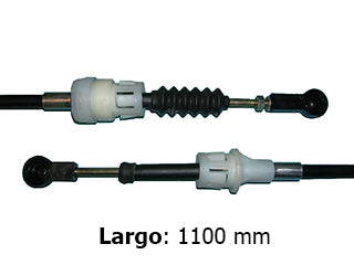 CABLES CAMBIOS - SELECTORA DE CAJA LIVIANOS FIAT PALIO 326/SIENA FASE II/GRAND SIENA 1.4 8V MPI FIRE 12/16 INSERCION - LARGO 1100 MM_