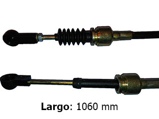 CABLES CAMBIOS - SELECTORA DE CAJA LIVIANOS FIAT UNO/DUNA/FIORINO CARGO 1.3 8V MPI ENGANCHE - LARGO 1060 MM_