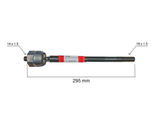AXIALES/PRECAP CREMALLERAS TOYOTA HILUX 16/.. DIRECCION HIDRAULICA LARGO 295 MM ROSCA MACHO/MACHO 14X1.5/16X1.5_