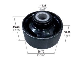 BUJES DE SUSPENSION LIVIANOS HONDA HRV 16/.. BUJE PARRILLA DELANTERA PARTE TRASERA 14X68.5X56X31 MM_