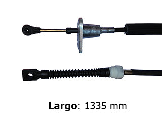 CABLES CAMBIOS - SELECTORA DE CAJA LIVIANOS FORD ORION 1.6 AP-1.8 AE 92/.. / VOLKSWAGEN POINTER ENGANCHE CON CHAPA - LARGO 1335 MM_