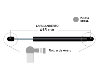 AMORTIGUADORES A GAS AGRICOLA FUMIGADORA PUERTA DE CABINA