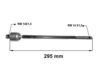 AXIALES/PRECAP CREMALLERAS JEEP CHEROKEE 11/../COMPASS 07/../PATRIOT 09/.. / DIR. HIDRAULICA LARGO 316 MM ROSCA M/M 14X1.5_