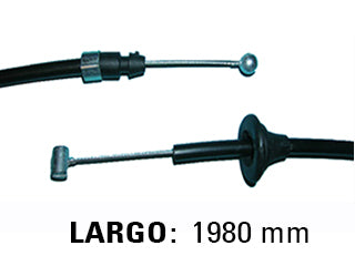 CABLES APERTURA CAPOT LIVIANOS TOYOTA HILUX 06/15 SIN MANIJA - LARGO 1980 MM_