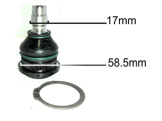 ROTULAS DE SUSPENSION FIAT 500 08/.. ROTULA INFERIOR AMBOS LADOS DIAMETRO PIVOTE 15/17 MM - DIAMETRO FIJACION 38.3 MM - PACK X2
