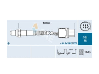 SONDAS LAMBDA VOLKSWAGEN  AMAROK 2.0 TDI-BITDI/GOLF IV/PASSAT 2.0 TDI 5 CABLES - 6 PINES - LARGO 1200MM_