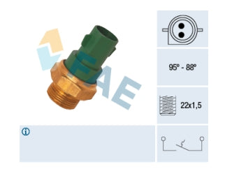 BULBOS TEMPERATURA ELECTROVENT FORD FIESTA 1.8 D/COURIER 1.4 16V-1.8 D/ESCORT/ORION 1.6-1.8_