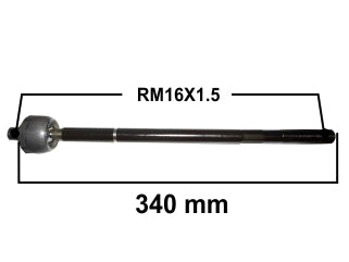 AXIALES/PRECAP CREMALLERAS IVECO DAILY III 07/.. DIRECCION HIDRAULICA LARGO 345 MM ROSCA MACHO/MACHO 16X1.5_