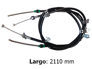 CABLES FRENO DE MANO LIVIANOS CHEVROLET S10/BLAZER 12/.. FRENO TRASERO DERECHO - LARGO 2110 MM_
