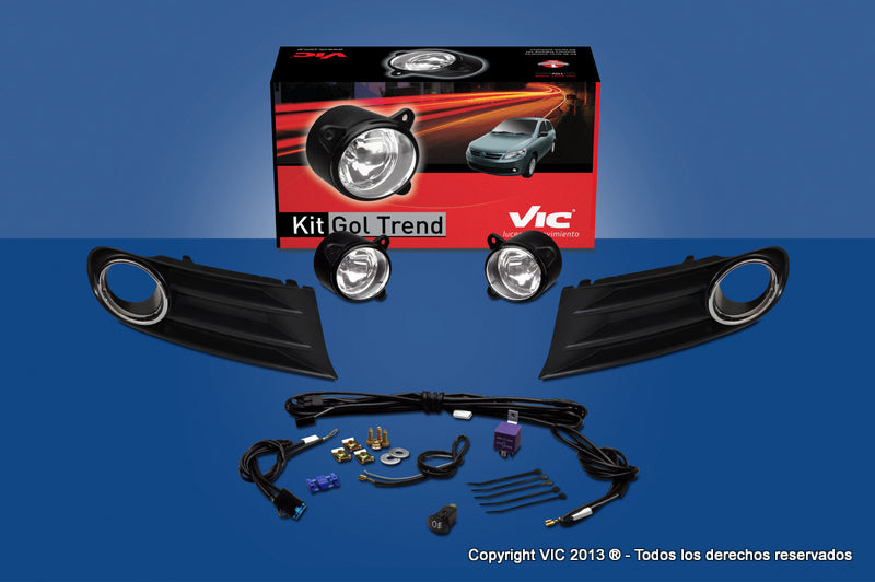 FARO AUXILIAR VIC KIT CON REJILLA (2700) - VOLKSWAGEN GOL G5 TREND / VOLKSWAGEN SAVEIRO G5 / VOLKSWAGEN VOYAGE G5
