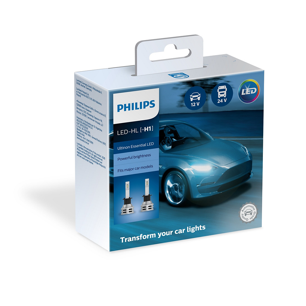 LAMPARA LED PHILIPS H1 (11258) U50CW 12/24V 20W P14,5S (SET X2) - USO UNIVERSAL