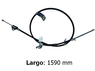 CABLES FRENO DE MANO LIVIANOS TOYOTA ETIOS 5 PUERTAS 12/.. FRENO TRASERO DERECHO - LARGO 1590 MM_