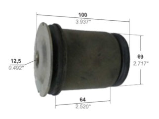 BUJES DE SUSPENSION LIVIANOS FIAT UNO FASE 2/PALIO/PUNTO/LINEA/MOBI/FIORINO FASE 2 BUJE SUSPENSION TRASERA_