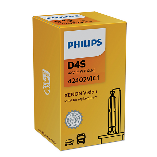 LAMPARA DE XENON PHILIPS D4S (42402) 42V 35W P32D-5 XENON VISION - USO UNIVERSAL