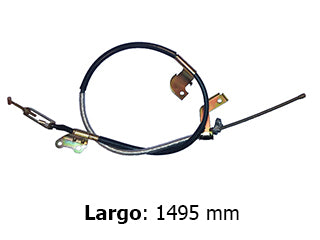 CABLES FRENO DE MANO LIVIANOS TOYOTA HILUX 2.5-3.0 06/15 FRENO TRASERO DERECHO - LARGO 1495 MM_