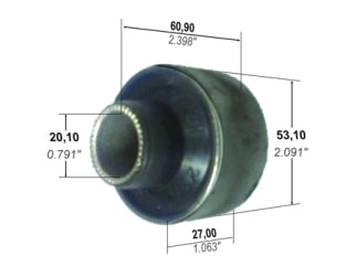 BUJES DE SUSPENSION LIVIANOS TOYOTA COROLLA 97/02 BUJE PARRILLA DELANTERA PARTE TRASERA 20.1X53.1X60.9X27 MM_