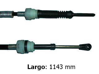 CABLES CAMBIOS - SELECTORA DE CAJA LIVIANOS VOLKSWAGEN FOX/SURAN 03/.. SELECCION - OJAL CHICO - LARGO 1143 MM_