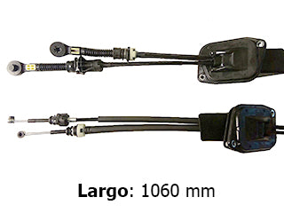 CABLES CAMBIOS - SELECTORA DE CAJA LIVIANOS CITROEN XSARA/XSARA PICASSO 00/.. DOS CABLES UNIDOS CON GOMA - LARGO 1060 MM_