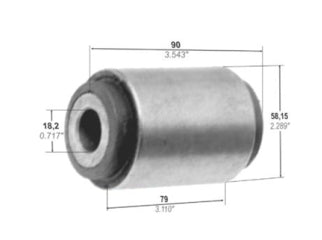 BUJES DE SUSPENSION PESADOS MERCEDES BENZ ATEGO 1725 BUJE ELASTICO DELANTERO PARTE TRASERA 18.2X58.15X90MM_