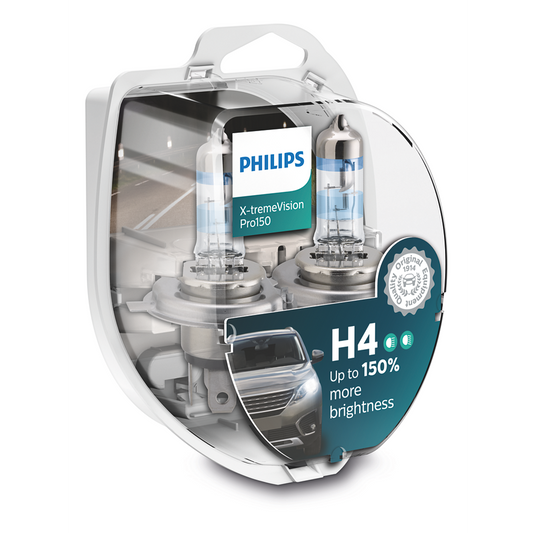 LAMPARA HALOGENA PHILIPS H4 (12342) 12V 60/55W P43T-38 X-TREME VISION (SET X2) - USO UNIVERSAL