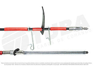 CABLES FRENO DE MANO LIVIANOS FORD F100 DUTY 99/../F250/F350 98/02 FRENO TRASERO DERECHO A CAMPANA - LARGO 2430 MM_