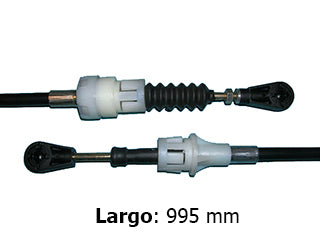 CABLES CAMBIOS - SELECTORA DE CAJA LIVIANOS FIAT PALIO 326/SIENA FASE II/GRAND SIENA 1.6 16V E-TORQ 12/.. SELECCION - LARGO 995 MM_
