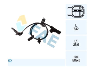 SENSORES DE ABS CHEVROLET CRUZE 1.8 TRASERO AMBOS LADOS 574 MM_
