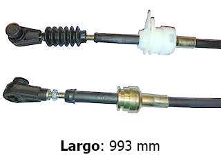 CABLES CAMBIOS - SELECTORA DE CAJA LIVIANOS PEUGEOT BOXER / CITROEN JUMPER / FIAT DUCATO 05/.. SELECCION - ROTULA CHICA - LARGO 993 MM _