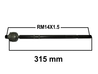 AXIALES/PRECAP CREMALLERAS VOLKSWAGEN SAVEIRO 2014/.. LARGO 320MM M14X1.5 - M14X1.5 DIRECCION MECANICA _