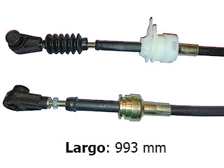 CABLES CAMBIOS - SELECTORA DE CAJA LIVIANOS PEUGEOT BOXER / CITROEN JUMPER / FIAT DUCATO 02/05 CAJA MLGU-SELECCION-ROTULA CHICA-LARGO 993 MM - F