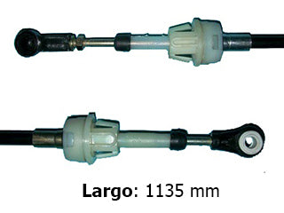 CABLES CAMBIOS - SELECTORA DE CAJA LIVIANOS FIAT PALIO/SIENA FASE III 1.4 8V MPI 11/.. INSERCION - LARGO 1135 MM_
