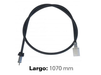 CABLES VELOCIMETRO LIVIANOS FIAT DUNA 87/91 CAJA FIAT - LARGO 1070 MM - SIN GUARDAPOLVO - CON ACOPLE CORREDIZO Y TUERCA M18 - FR