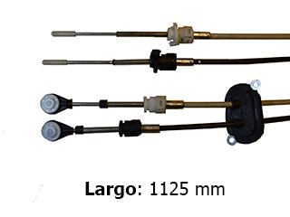 CABLES CAMBIOS - SELECTORA DE CAJA LIVIANOS CHEVROLET SPIN 1.8 14/.. DOS CABLES UNIDOS CON GOMA -  LARGO 1125 MM_