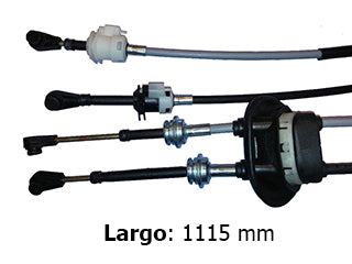 CABLES CAMBIOS - SELECTORA DE CAJA LIVIANOS CITROEN C3 1.4 HDI 03/.. CAJA MA - DOS CABLES UNIDOS CON GOMA - LARGO 1115 MM - FREMEC 4154_