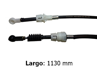 CABLES CAMBIOS - SELECTORA DE CAJA LIVIANOS FIAT PALIO/SIENA FASE III-IV/STRADA FASE IV 1.4 8V MPI INSERCION-EXTREMOS PLASTICOS-LARGO 1130 MM -