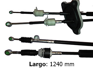 CABLES CAMBIOS - SELECTORA DE CAJA LIVIANOS FIAT QUBO/FIORINO QUBO 1.4 8V-1.4 HDI 07/.. DOS CABLES UNIDOS CON GOMA - LARGO 1240 MM - FREMEC 4326